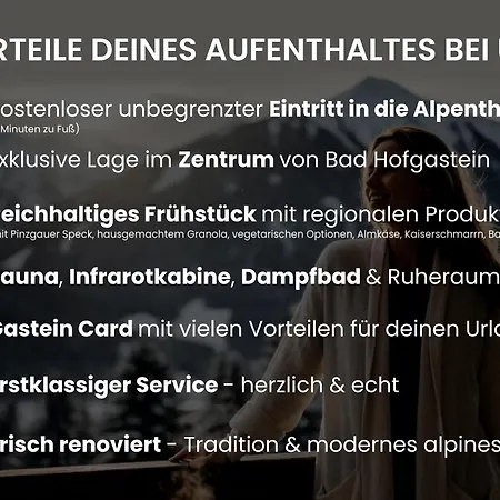 Greti - Dahoam, Nur Feiner - Alpine Boutique Mit Alpentherme Eintritt, Reichhaltigem Fruehstueck, Sauna * Bad Hofgastein